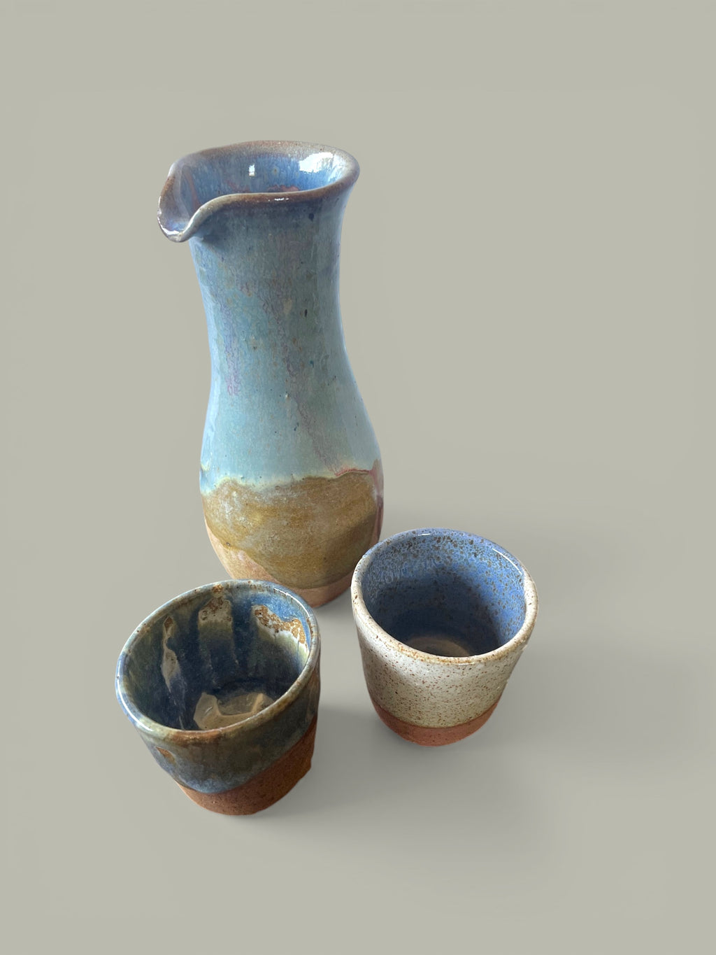 Set Para Dos #2 - Jarra 500 ML + Vasos en Gres