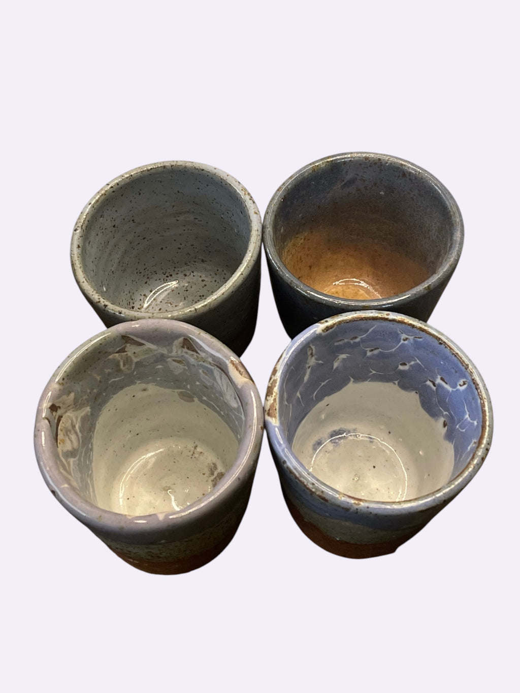 Jarra Pisco Sour Gres Azul Cobalto + 4 Vasos — Set Encuentro