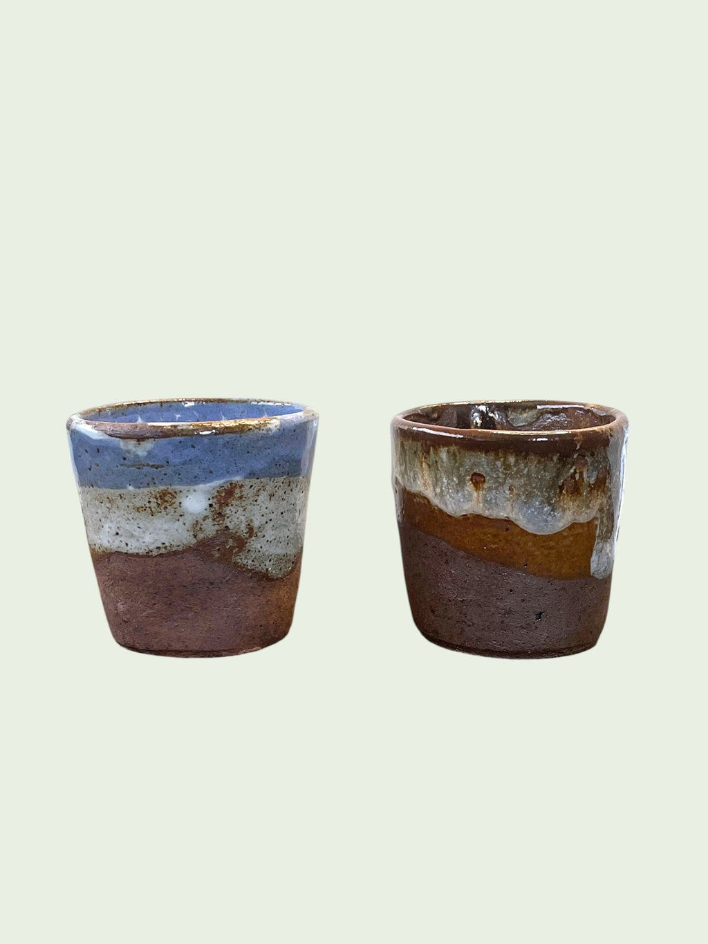Jarra Pisco Sour Gres Azul Cobalto + 4 Vasos — Set Encuentro